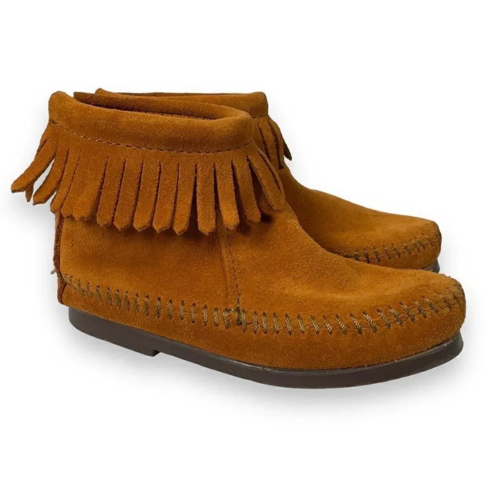 Minnetonka Frint Moc Leather Boots Brown 264863 Toddler 10‎